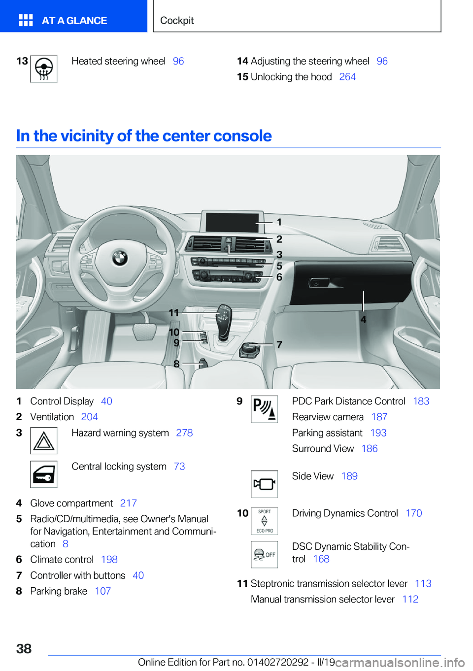 BMW 4 SERIES COUPE 2020 Owners Guide �1�3�H�e�a�t�e�d��s�t�e�e�r�i�n�g��w�h�e�e�l\_�9�6�1�4�A�d�j�u�s�t�i�n�g��t�h�e��s�t�e�e�r�i�n�g��w�h�e�e�l\_ �9�6�1�5�U�n�l�o�c�k�i�n�g��t�h�e��h�o�o�d\_�2�6�4
�I�n��t�h�e��v�i�c�i�n�i