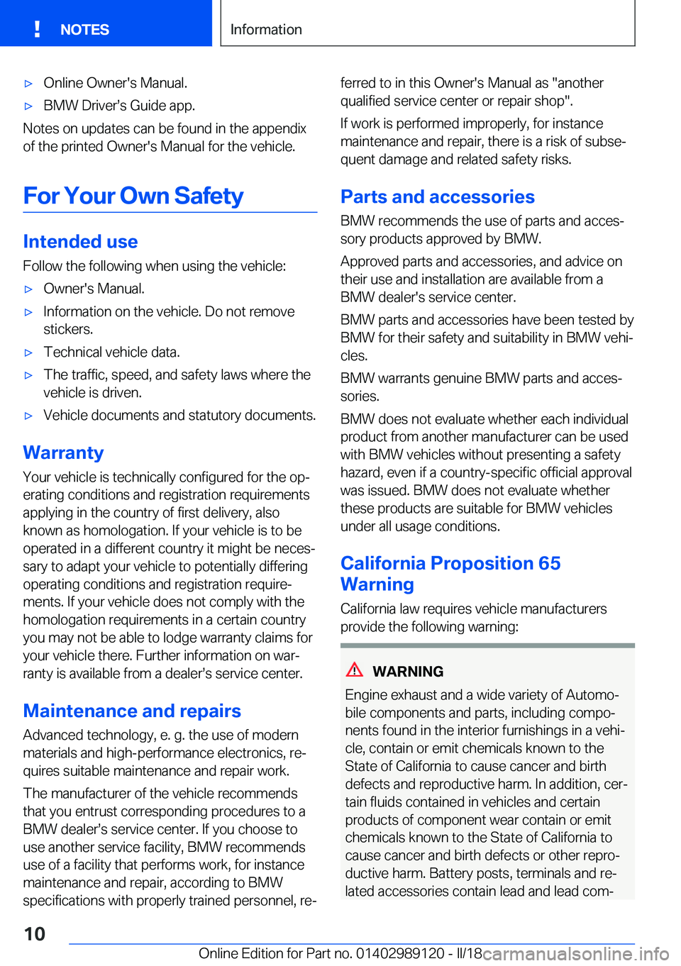 BMW 4 SERIES COUPE 2019  Owners Manual 'x�O�n�l�i�n�e� �O�w�n�e�r�'�s� �M�a�n�u�a�l�.'x�B�M�W� �D�r�i�v�e�rs�s� �G�u�i�d�e� �a�p�p�.
�N�o�t�e�s� �o�n� �u�p�d�a�t�e�s� �c�a�n� �b�e� �f�o�u�n�d� �i�n� �t�h�e� �a�p�p�e�n�d�i�x
�o