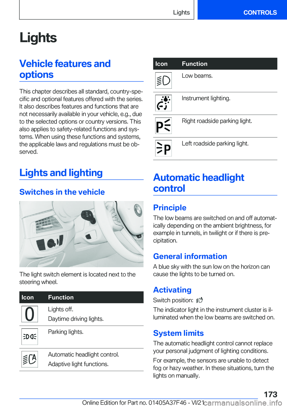 BMW 5 SERIES 2022  Owners Manual �L�i�g�h�t�s�V�e�h�i�c�l�e��f�e�a�t�u�r�e�s��a�n�d�o�p�t�i�o�n�s
�T�h�i�s��c�h�a�p�t�e�r��d�e�s�c�r�i�b�e�s��a�l�l��s�t�a�n�d�a�r�d�,��c�o�u�n�t�r�y�-�s�p�e#j�c�i�f�i�c��a�n�d��o�p�t�i�o�n�a�