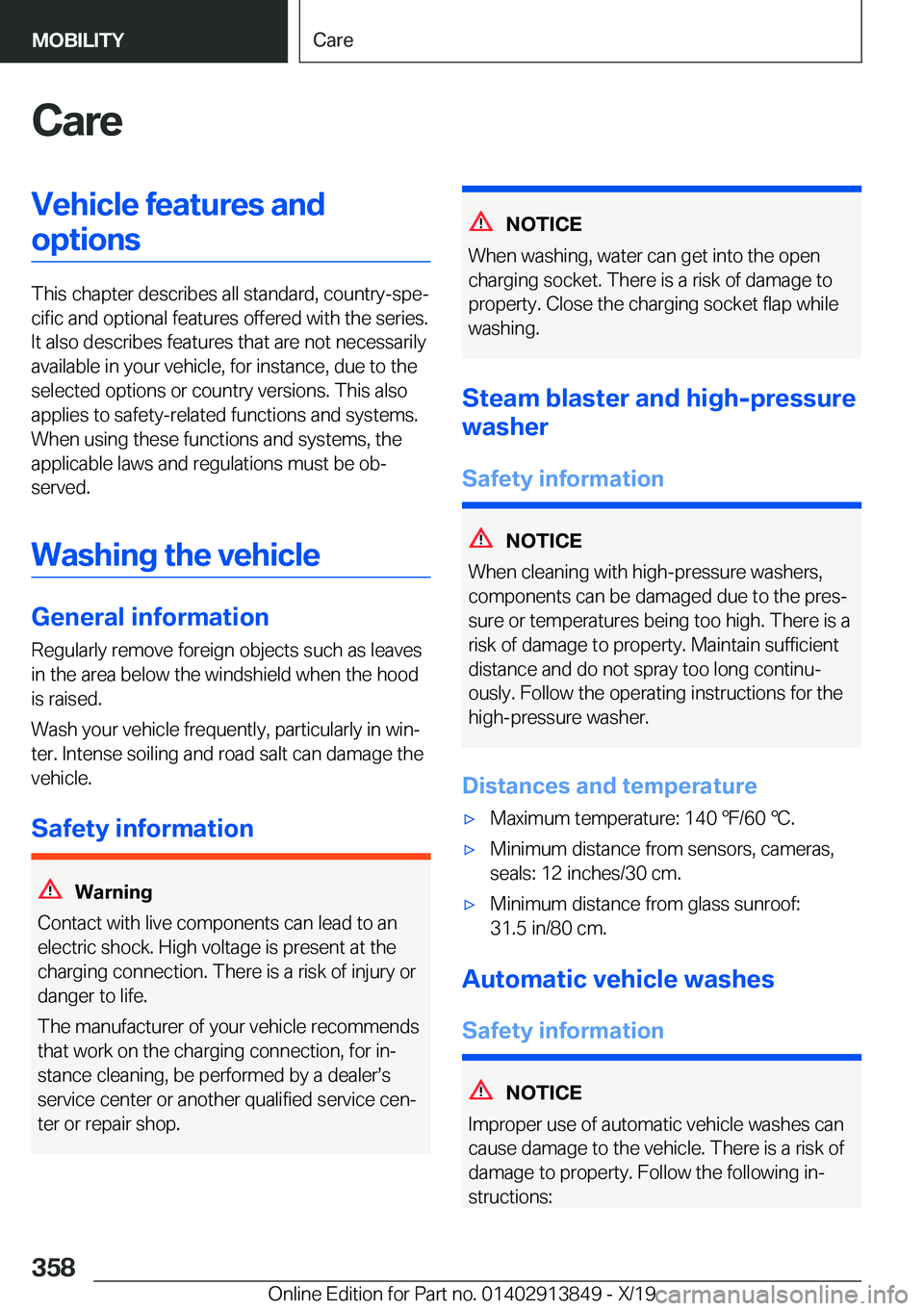 BMW 5 SERIES 2020  Owners Manual �C�a�r�e�V�e�h�i�c�l�e��f�e�a�t�u�r�e�s��a�n�d�o�p�t�i�o�n�s
�T�h�i�s��c�h�a�p�t�e�r��d�e�s�c�r�i�b�e�s��a�l�l��s�t�a�n�d�a�r�d�,��c�o�u�n�t�r�y�-�s�p�e#j�c�i�f�i�c��a�n�d��o�p�t�i�o�n�a�l��
