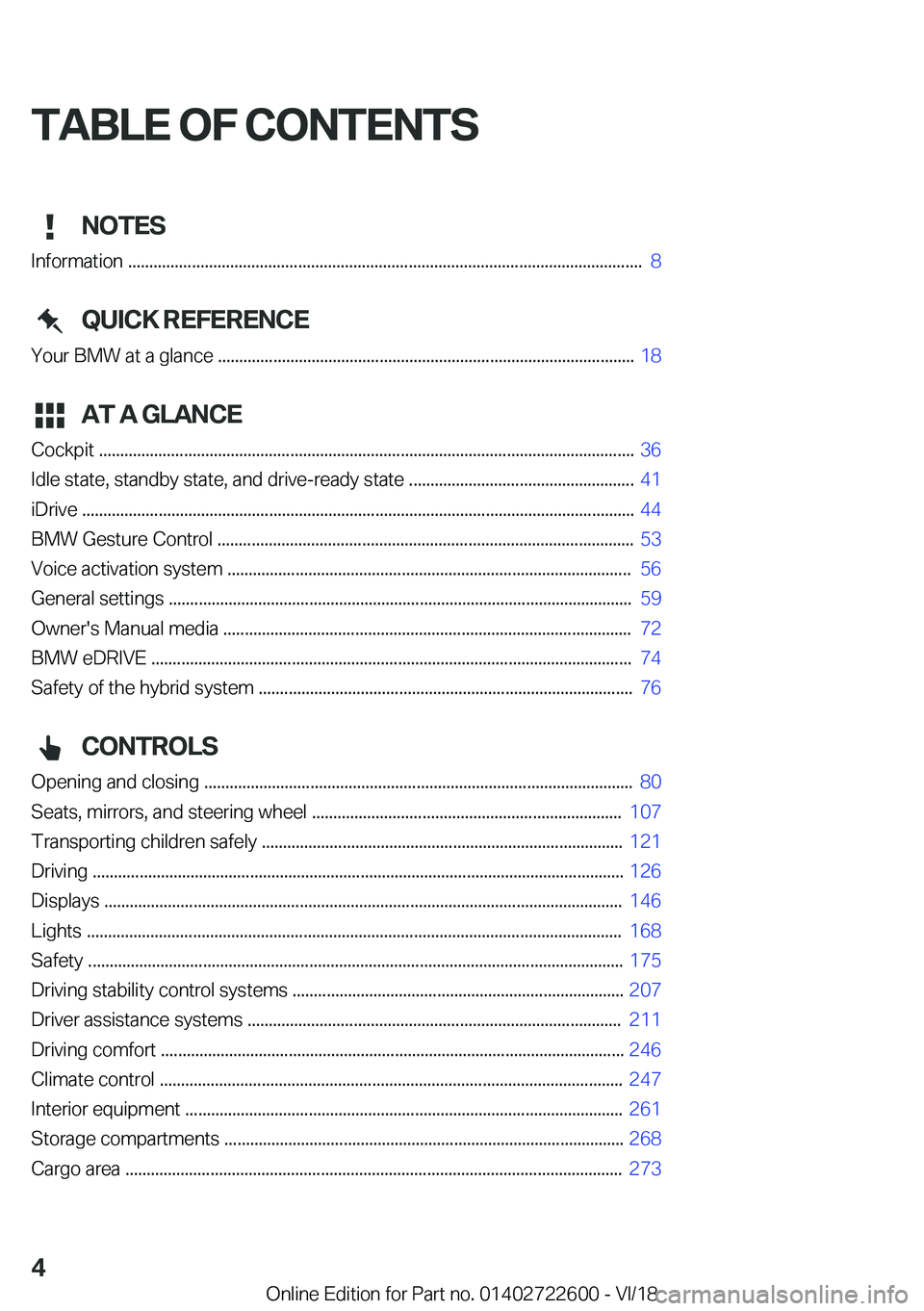 BMW 5 SERIES 2019  Owners Manual �T�A�B�L�E��O�F��C�O�N�T�E�N�T�S�N�O�T�E�S
�I�n�f�o�r�m�a�t�i�o�n��.�.�.�.�.�.�.�.�.�.�.�.�.�.�.�.�.�.�.�.�.�.�.�.�.�.�.�.�.�.�.�.�.�.�.�.�.�.�.�.�.�.�.�.�.�.�.�.�.�.�.�.�.�.�.�.�.�.�.�.�.�.�.�.�.�