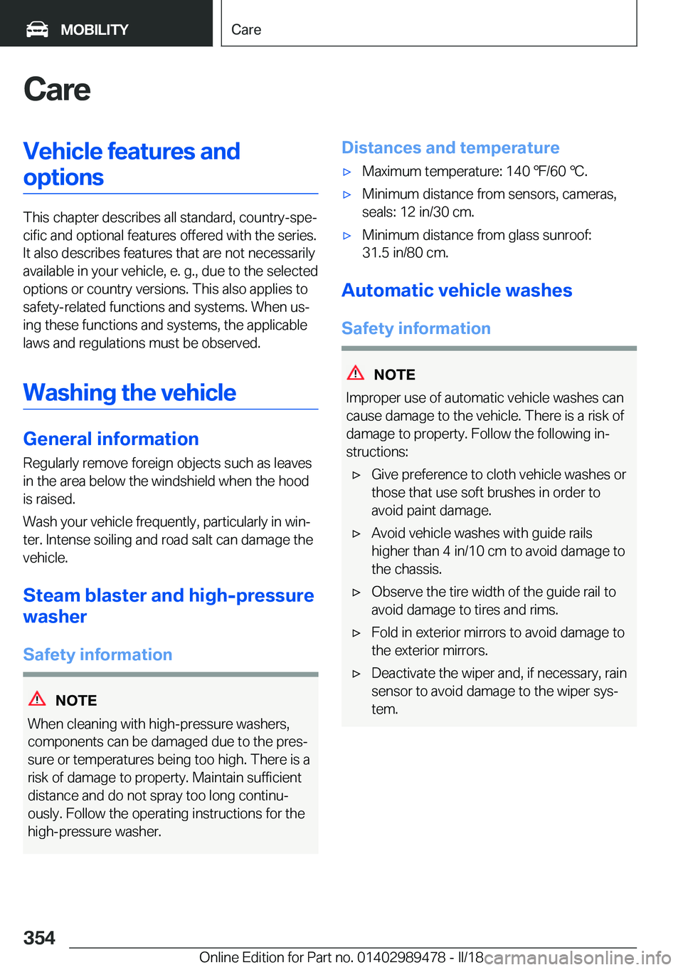 BMW 5 SERIES 2018  Owners Manual �C�a�r�e�V�e�h�i�c�l�e��f�e�a�t�u�r�e�s��a�n�d�o�p�t�i�o�n�s
�T�h�i�s� �c�h�a�p�t�e�r� �d�e�s�c�r�i�b�e�s� �a�l�l� �s�t�a�n�d�a�r�d�,� �c�o�u�n�t�r�y�-�s�p�ej�c�i�f�i�c� �a�n�d� �o�p�t�i�o�n�a�l� �