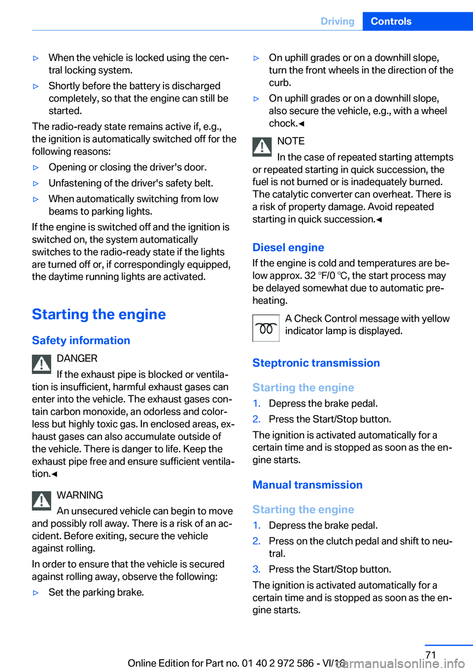 BMW 5 SERIES 2016 Manual PDF 'y�W�h�e�n� �t�h�e� �v�e�h�i�c�l�e� �i�s� �l�o�c�k�e�d� �u�s�i�n�g� �t�h�e� �c�e�nj
�t�r�a�l� �l�o�c�k�i�n�g� �s�y�s�t�e�m�.'y�S�h�o�r�t�l�y� �b�e�f�o�r�e� �t�h�e� �b�a�t�t�e�r�y� �i�s� �d�i�
