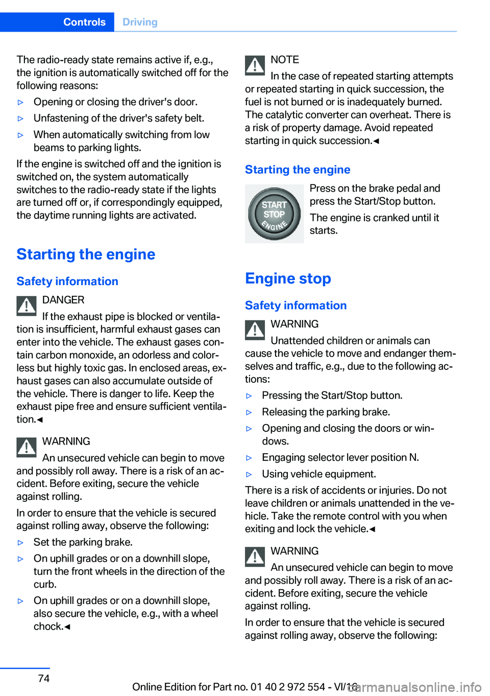 BMW 5 SERIES GRAN TURISMO 2017 Manual PDF �T�h�e� �r�a�d�i�o�-�r�e�a�d�y� �s�t�a�t�e� �r�e�m�a�i�n�s� �a�c�t�i�v�e� �i�f�,� �e�.�g�.�,�t�h�e� �i�g�n�i�t�i�o�n� �i�s� �a�u�t�o�m�a�t�i�c�a�l�l�y� �s�w�i�t�c�h�e�d� �o�f�f� �f�o�r� �t�h�e�f�o�l�l