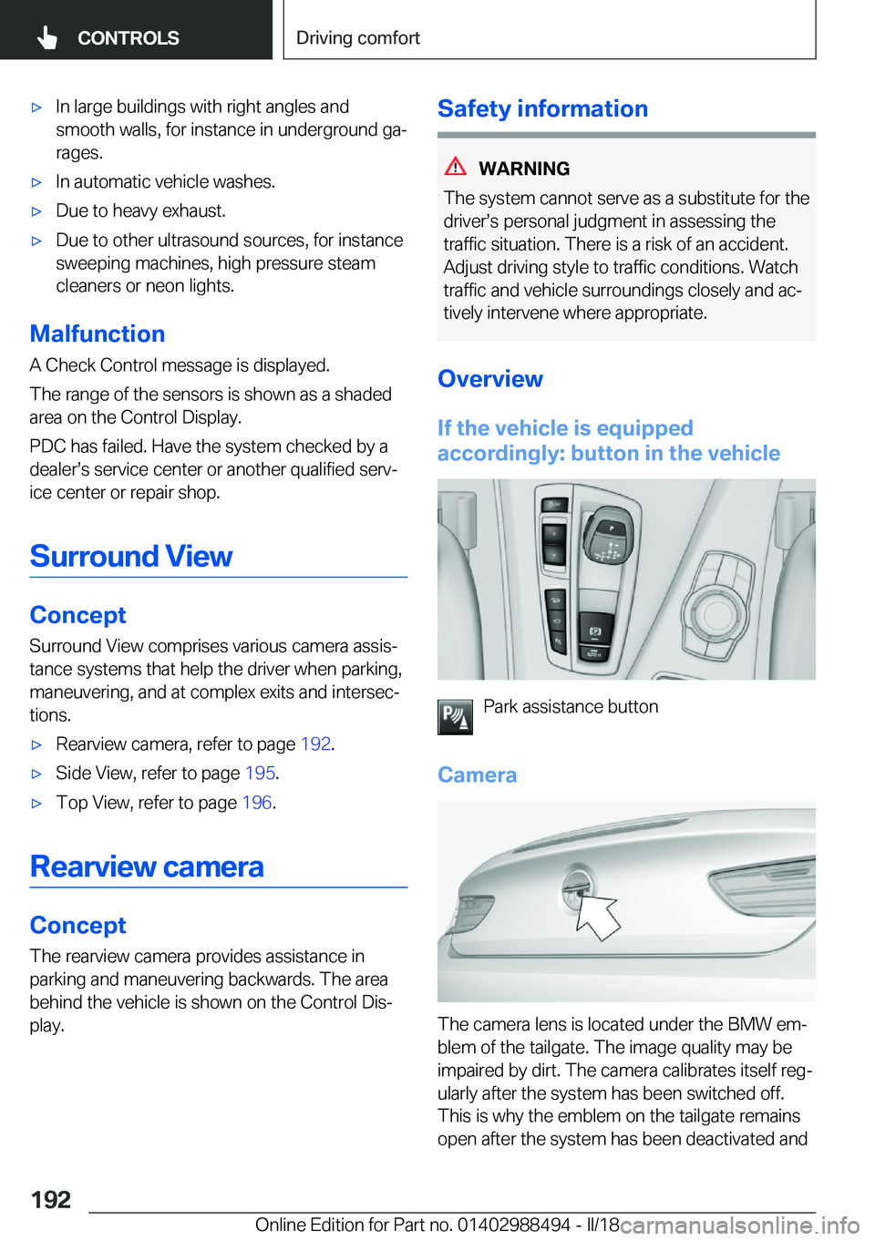BMW 6 SERIES CONVERTIBLE 2018  Owners Manual 'x�I�n� �l�a�r�g�e� �b�u�i�l�d�i�n�g�s� �w�i�t�h� �r�i�g�h�t� �a�n�g�l�e�s� �a�n�d�s�m�o�o�t�h� �w�a�l�l�s�,� �f�o�r� �i�n�s�t�a�n�c�e� �i�n� �u�n�d�e�r�g�r�o�u�n�d� �g�aj
�r�a�g�e�s�.'x�I�n�