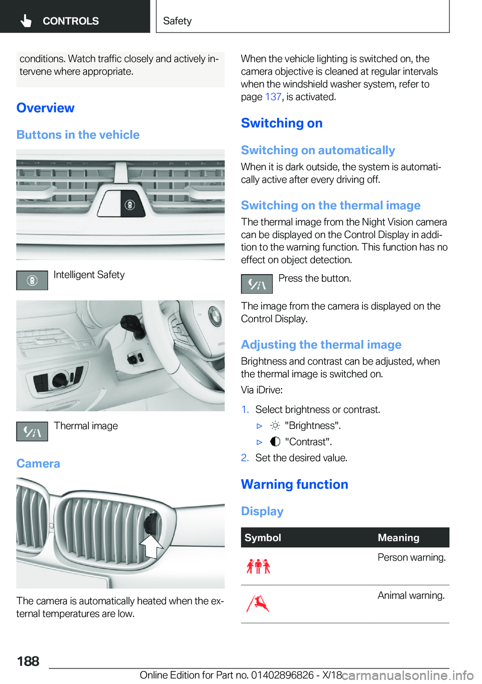 BMW 7 SERIES 2019  Owners Manual �c�o�n�d�i�t�i�o�n�s�.��W�a�t�c�h��t�r�a�f�f�i�c��c�l�o�s�e�l�y��a�n�d��a�c�t�i�v�e�l�y��i�nj
�t�e�r�v�e�n�e��w�h�e�r�e��a�p�p�r�o�p�r�i�a�t�e�.
�O�v�e�r�v�i�e�w �B�u�t�t�o�n�s��i�n��t�h�e�