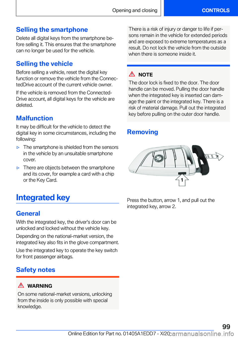 BMW 8 SERIES CONVERTIBLE 2021  Owners Manual �S�e�l�l�i�n�g��t�h�e��s�m�a�r�t�p�h�o�n�e�D�e�l�e�t�e��a�l�l��d�i�g�i�t�a�l��k�e�y�s��f�r�o�m��t�h�e��s�m�a�r�t�p�h�o�n�e��b�ej
�f�o�r�e��s�e�l�l�i�n�g��i�t�.��T�h�i�s��e�n�s�u�r�e�s��