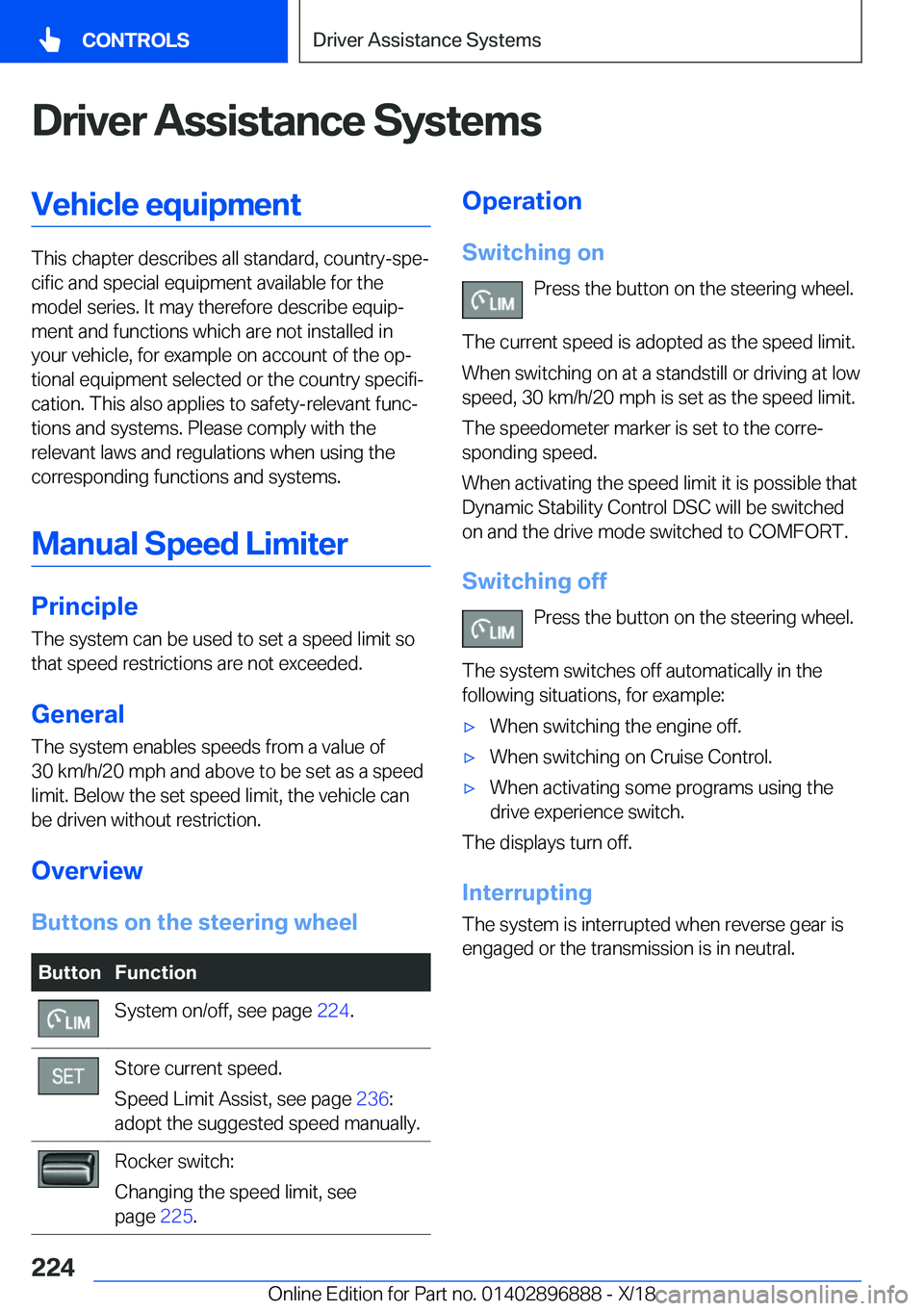 BMW 8 SERIES COUPE 2019  Owners Manual �D�r�i�v�e�r��A�s�s�i�s�t�a�n�c�e��S�y�s�t�e�m�s�V�e�h�i�c�l�e��e�q�u�i�p�m�e�n�t
�T�h�i�s��c�h�a�p�t�e�r��d�e�s�c�r�i�b�e�s��a�l�l��s�t�a�n�d�a�r�d�,��c�o�u�n�t�r�y�-�s�p�ej�c�i�f�i�c��a�n�