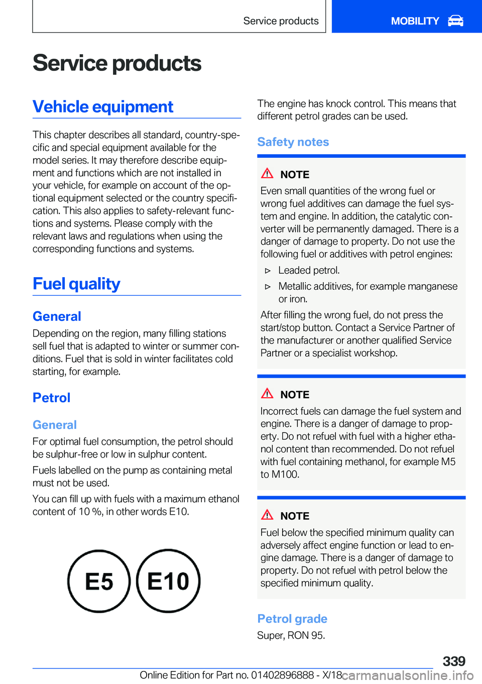 BMW 8 SERIES COUPE 2019  Owners Manual �S�e�r�v�i�c�e��p�r�o�d�u�c�t�s�V�e�h�i�c�l�e��e�q�u�i�p�m�e�n�t
�T�h�i�s��c�h�a�p�t�e�r��d�e�s�c�r�i�b�e�s��a�l�l��s�t�a�n�d�a�r�d�,��c�o�u�n�t�r�y�-�s�p�ej�c�i�f�i�c��a�n�d��s�p�e�c�i�a�l�