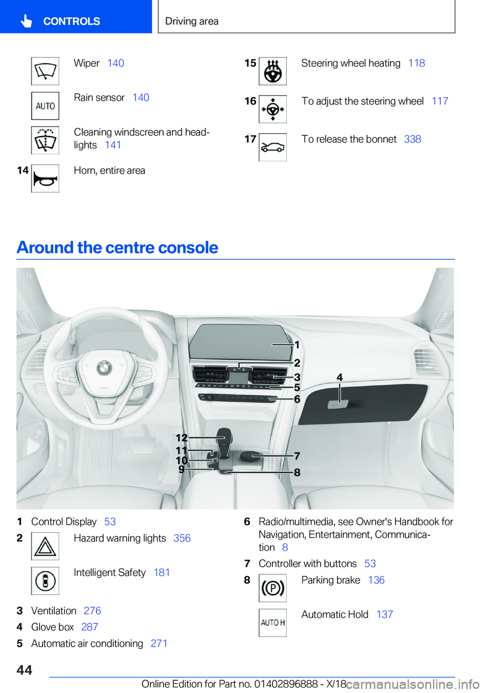 BMW 8 SERIES COUPE 2019 Service Manual �W�i�p�e�r\_�1�4�0�R�a�i�n��s�e�n�s�o�r\_ �1�4�0�C�l�e�a�n�i�n�g��w�i�n�d�s�c�r�e�e�n��a�n�d��h�e�a�dj
�l�i�g�h�t�s\_ �1�4�1�1�4�H�o�r�n�,��e�n�t�i�r�e��a�r�e�a�1�5�S�t�e�e�r�i�n�g��w�h�