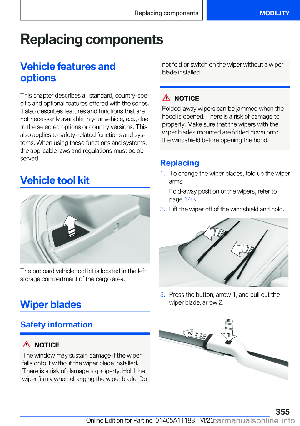 BMW 8 SERIES GRAN COUPE 2021  Owners Manual �R�e�p�l�a�c�i�n�g��c�o�m�p�o�n�e�n�t�s�V�e�h�i�c�l�e��f�e�a�t�u�r�e�s��a�n�d�o�p�t�i�o�n�s
�T�h�i�s��c�h�a�p�t�e�r��d�e�s�c�r�i�b�e�s��a�l�l��s�t�a�n�d�a�r�d�,��c�o�u�n�t�r�y�-�s�p�e#j�c�i�f�