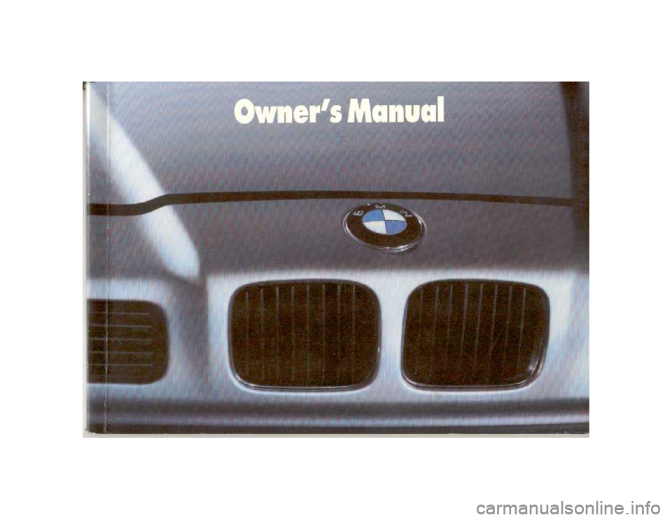 BMW 850I COUPE 1989 Owners Manual BMW 850I COUPE 1989 Owners Manual