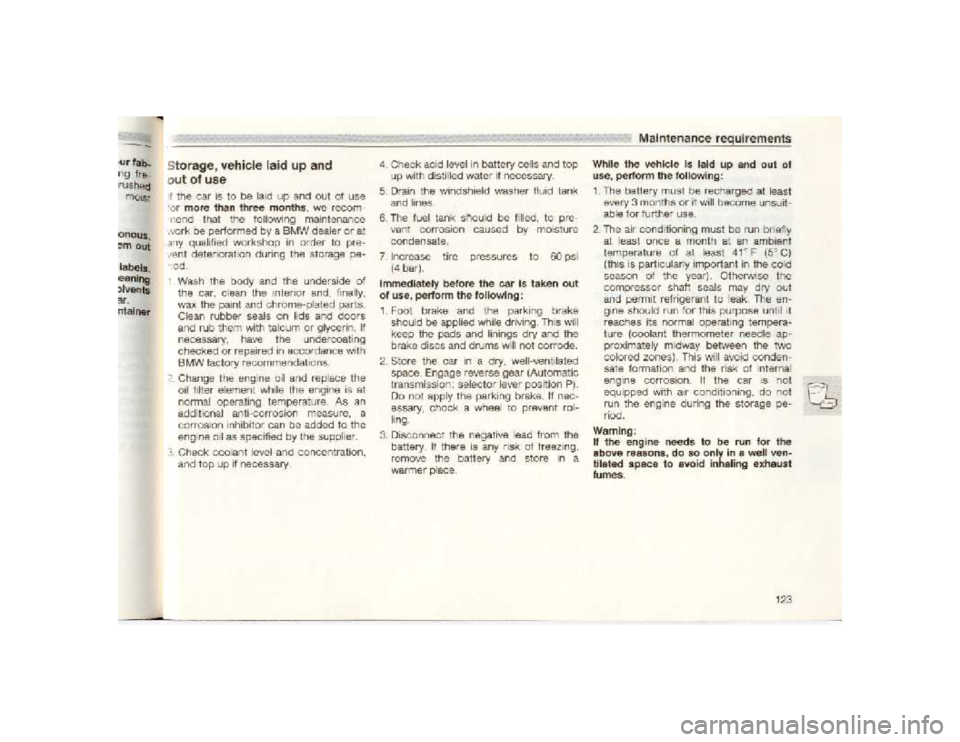 BMW 850I COUPE 1989 Owners Manual BMW 850I COUPE 1989 Owners Manual