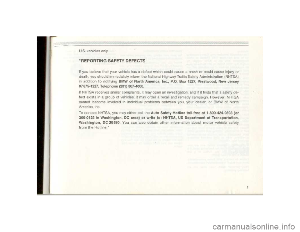 BMW 850I COUPE 1989 Owners Manual BMW 850I COUPE 1989 Owners Manual