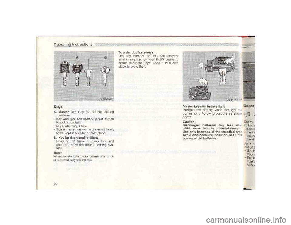 BMW 850I COUPE 1989 Owners Manual BMW 850I COUPE 1989 Owners Manual