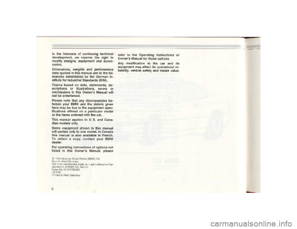 BMW 850I COUPE 1989  Owners Manual 