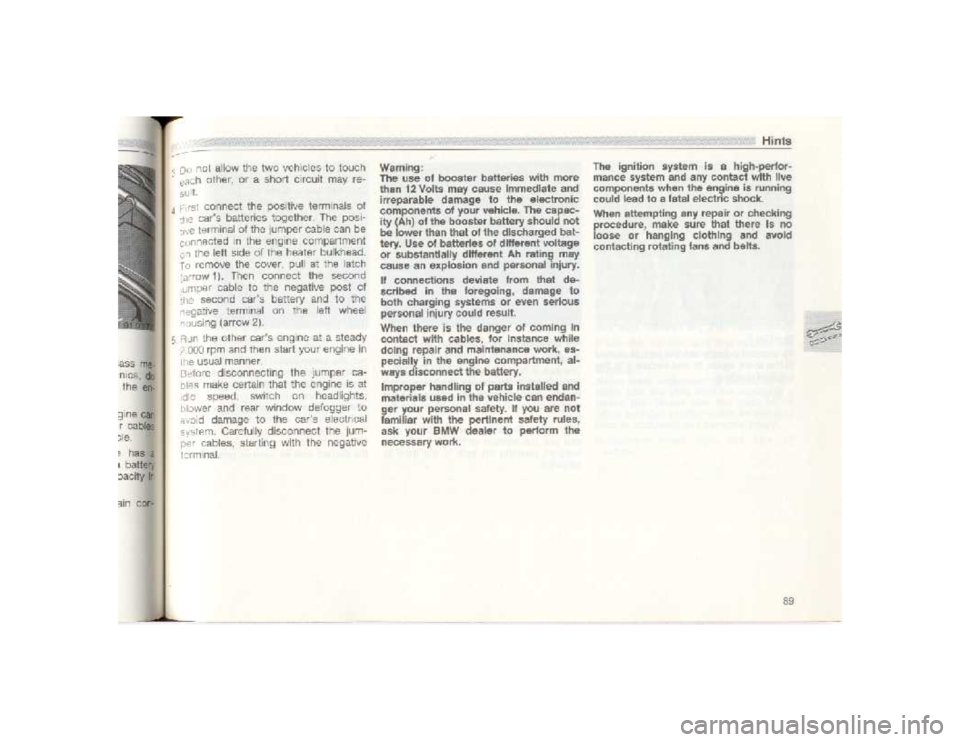 BMW 850I COUPE 1989  Owners Manual 