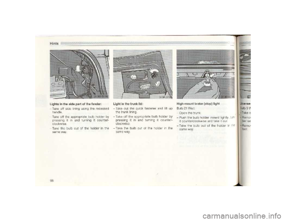 BMW 850I COUPE 1989  Owners Manual 