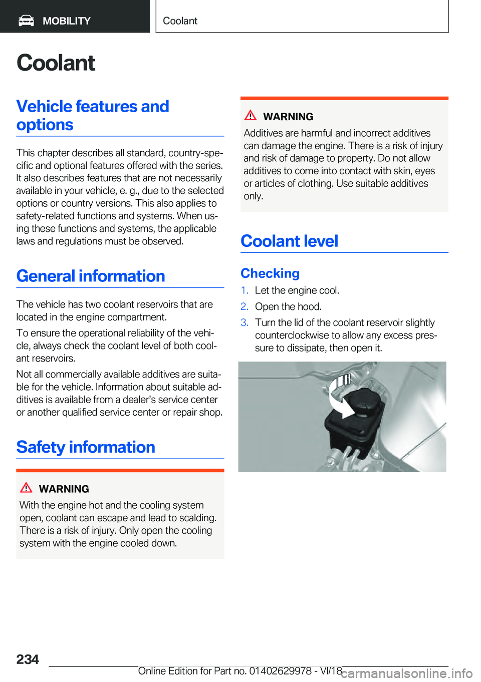 BMW M2 2019  Owners Manual �C�o�o�l�a�n�t
�V�e�h�i�c�l�e��f�e�a�t�u�r�e�s��a�n�d
�o�p
�t
�i�o�n�s�T�h�i�s��c�h�a�p�t�e�r��d�e�s�c�r�i�b�e�s��a�l�l��s�t�a�n�d�a�r�d�,��c�o�u�n�t�r�y�-�s�p�ej
�c�i�f�i�c��a�n�d��o�p�t�i�