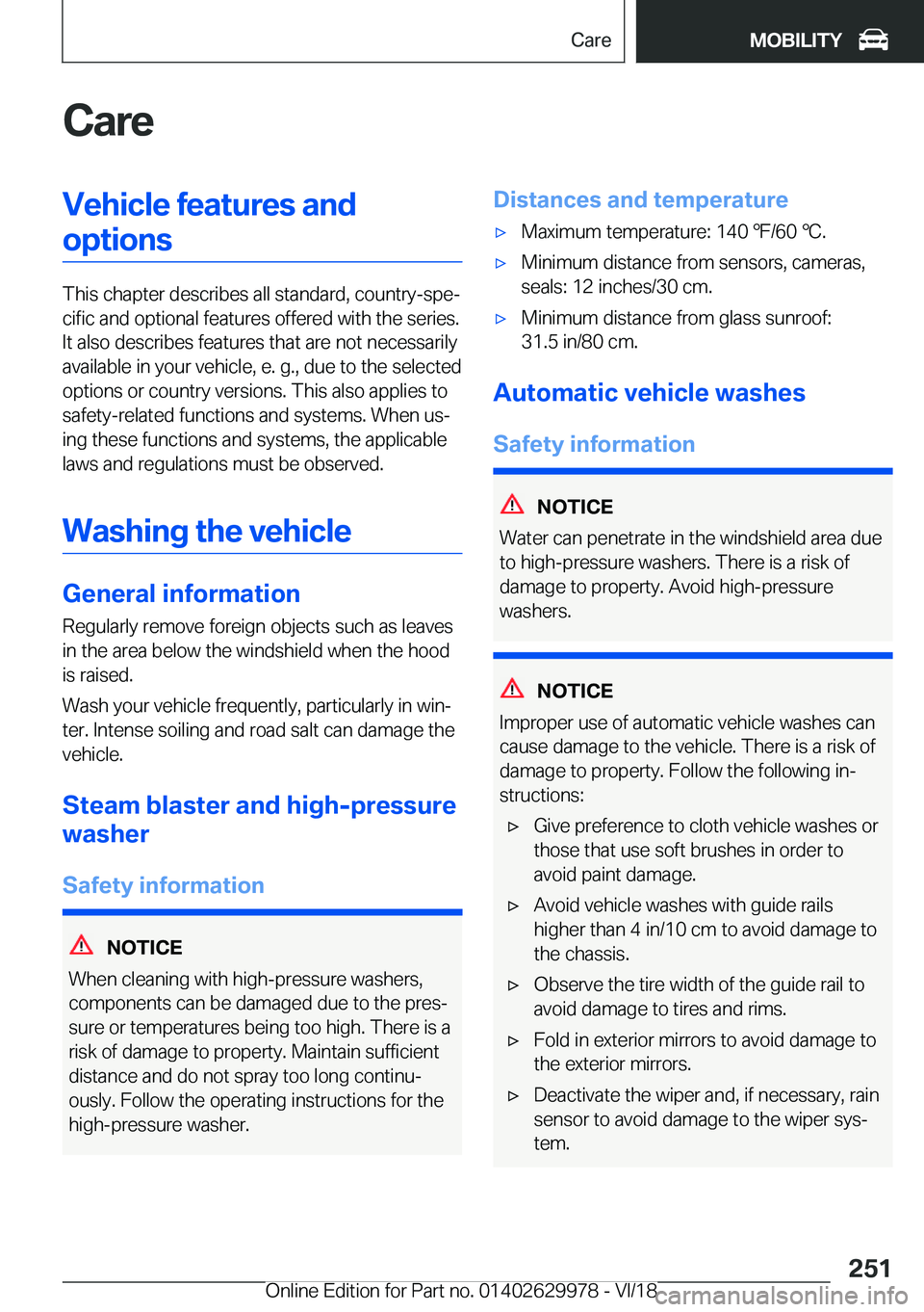 BMW M2 2019  Owners Manual �C�a�r�e
�V�e�h�i�c�l�e��f�e�a�t�u�r�e�s��a�n�d
�o�p
�t
�i�o�n�s �T�h�i�s��c�h�a�p�t�e�r��d�e�s�c�r�i�b�e�s��a�l�l��s�t�a�n�d�a�r�d�,��c�o�u�n�t�r�y�-�s�p�ej
�c�i�f�i�c��a�n�d��o�p�t�i�o�n�a