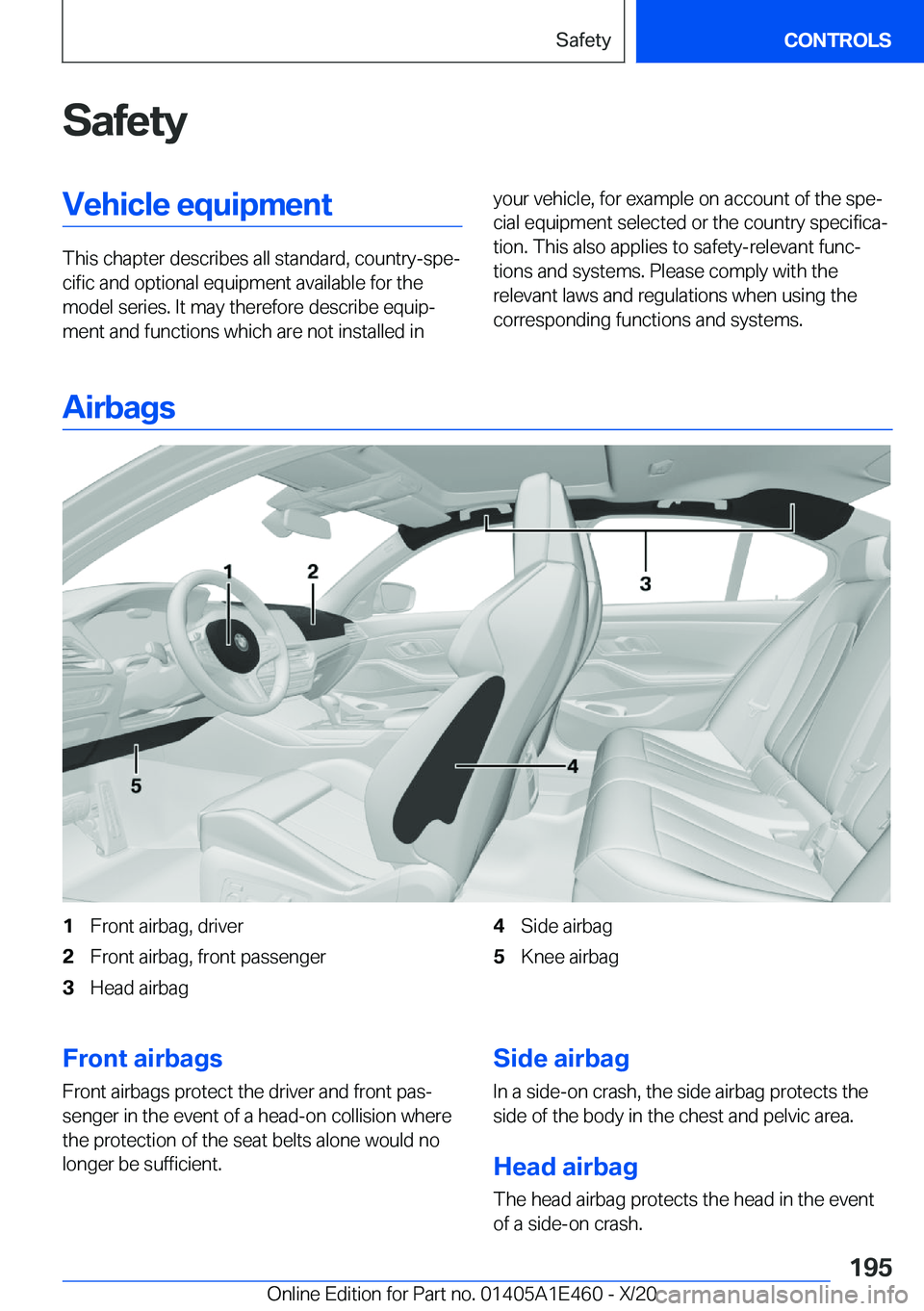 BMW M3 2021  Owners Manual �S�a�f�e�t�y�V�e�h�i�c�l�e��e�q�u�i�p�m�e�n�t
�T�h�i�s��c�h�a�p�t�e�r��d�e�s�c�r�i�b�e�s��a�l�l��s�t�a�n�d�a�r�d�,��c�o�u�n�t�r�y�-�s�p�ej�c�i�f�i�c��a�n�d��o�p�t�i�o�n�a�l��e�q�u�i�p�m�e�n�