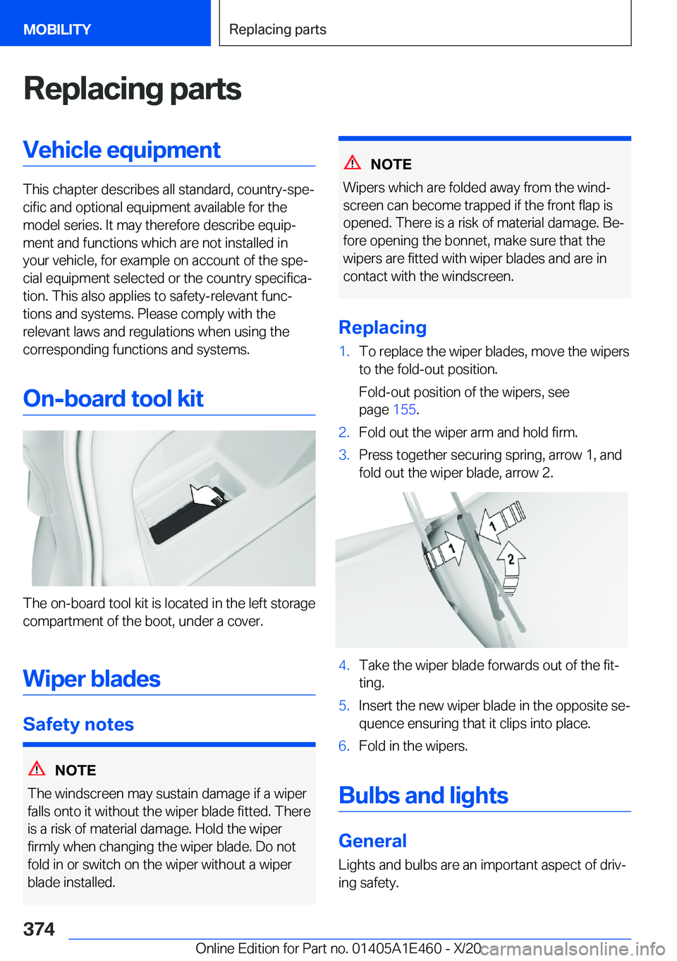 BMW M3 2021  Owners Manual �R�e�p�l�a�c�i�n�g��p�a�r�t�s�V�e�h�i�c�l�e��e�q�u�i�p�m�e�n�t
�T�h�i�s��c�h�a�p�t�e�r��d�e�s�c�r�i�b�e�s��a�l�l��s�t�a�n�d�a�r�d�,��c�o�u�n�t�r�y�-�s�p�ej�c�i�f�i�c��a�n�d��o�p�t�i�o�n�a�l�