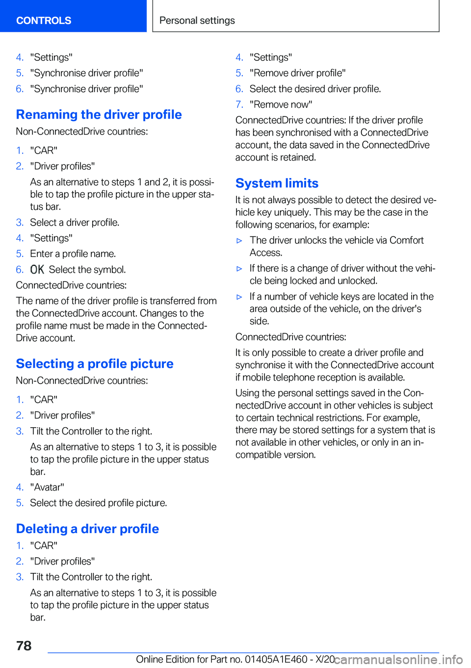 BMW M3 2021 Manual PDF �4�.��S�e�t�t�i�n�g�s��5�.��S�y�n�c�h�r�o�n�i�s�e��d�r�i�v�e�r��p�r�o�f�i�l�e��6�.��S�y�n�c�h�r�o�n�i�s�e��d�r�i�v�e�r��p�r�o�f�i�l�e�
�R�e�n�a�m�i�n�g��t�h�e��d�r�i�v�e�r��p�r�o�f�i�l�e�