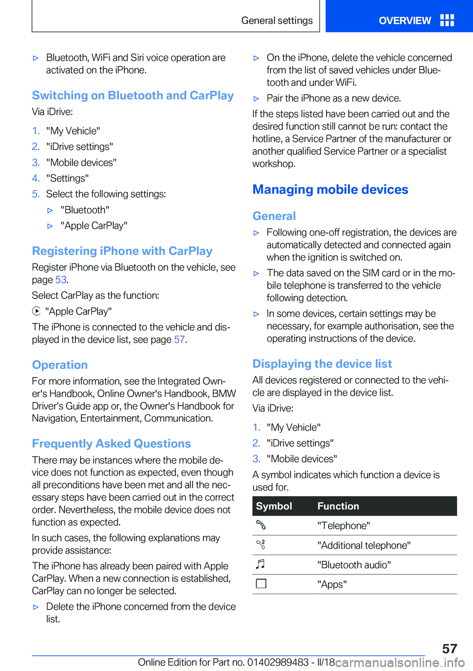 BMW M3 2018 Workshop Manual 'x�B�l�u�e�t�o�o�t�h�,��W�i�F�i��a�n�d��S�i�r�i��v�o�i�c�e��o�p�e�r�a�t�i�o�n��a�r�e
�a�c�t�i�v�a�t�e�d��o�n��t�h�e��i�P�h�o�n�e�.
�S�w�i�t�c�h�i�n�g��o�n��B�l�u�e�t�o�o�t�h��a�n�d��C