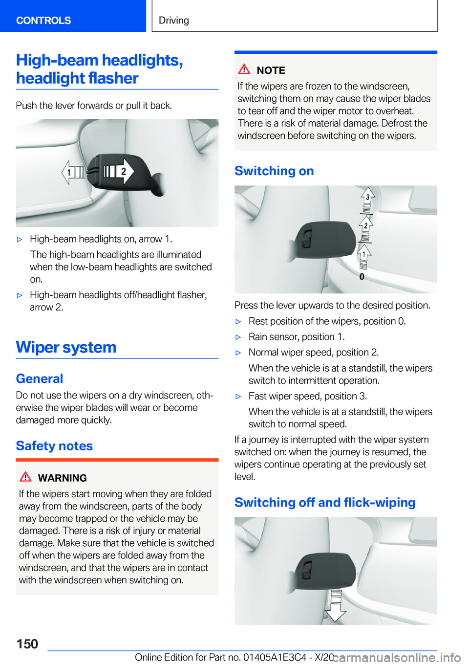 BMW M4 2021  Owners Manual �H�i�g�h�-�b�e�a�m��h�e�a�d�l�i�g�h�t�s�,�h�e�a�d�l�i�g�h�t��f�l�a�s�h�e�r
�P�u�s�h��t�h�e��l�e�v�e�r��f�o�r�w�a�r�d�s��o�r��p�u�l�l��i�t��b�a�c�k�.
'x�H�i�g�h�-�b�e�a�m��h�e�a�d�l�i�g�h