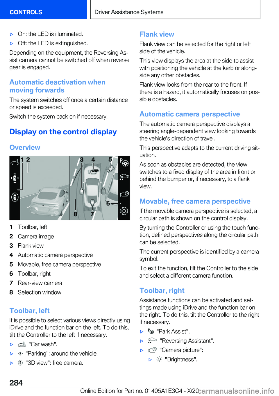 BMW M4 2021  Owners Manual 'x�O�n�:��t�h�e��L�E�D��i�s��i�l�l�u�m�i�n�a�t�e�d�.'x�O�f�f�:��t�h�e��L�E�D��i�s��e�x�t�i�n�g�u�i�s�h�e�d�.
�D�e�p�e�n�d�i�n�g��o�n��t�h�e��e�q�u�i�p�m�e�n�t�,��t�h�e��R�e�v�e�r�