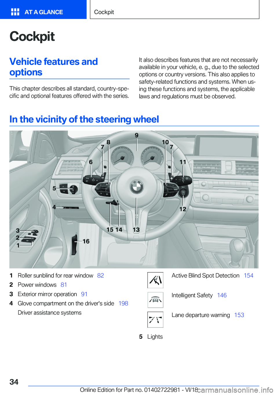 BMW M4 2019 Owners Guide �C�o�c�k�p�i�t�V�e�h�i�c�l�e��f�e�a�t�u�r�e�s��a�n�d�o�p�t�i�o�n�s
�T�h�i�s��c�h�a�p�t�e�r��d�e�s�c�r�i�b�e�s��a�l�l��s�t�a�n�d�a�r�d�,��c�o�u�n�t�r�y�-�s�p�ej�c�i�f�i�c��a�n�d��o�p�t�i�o�n�