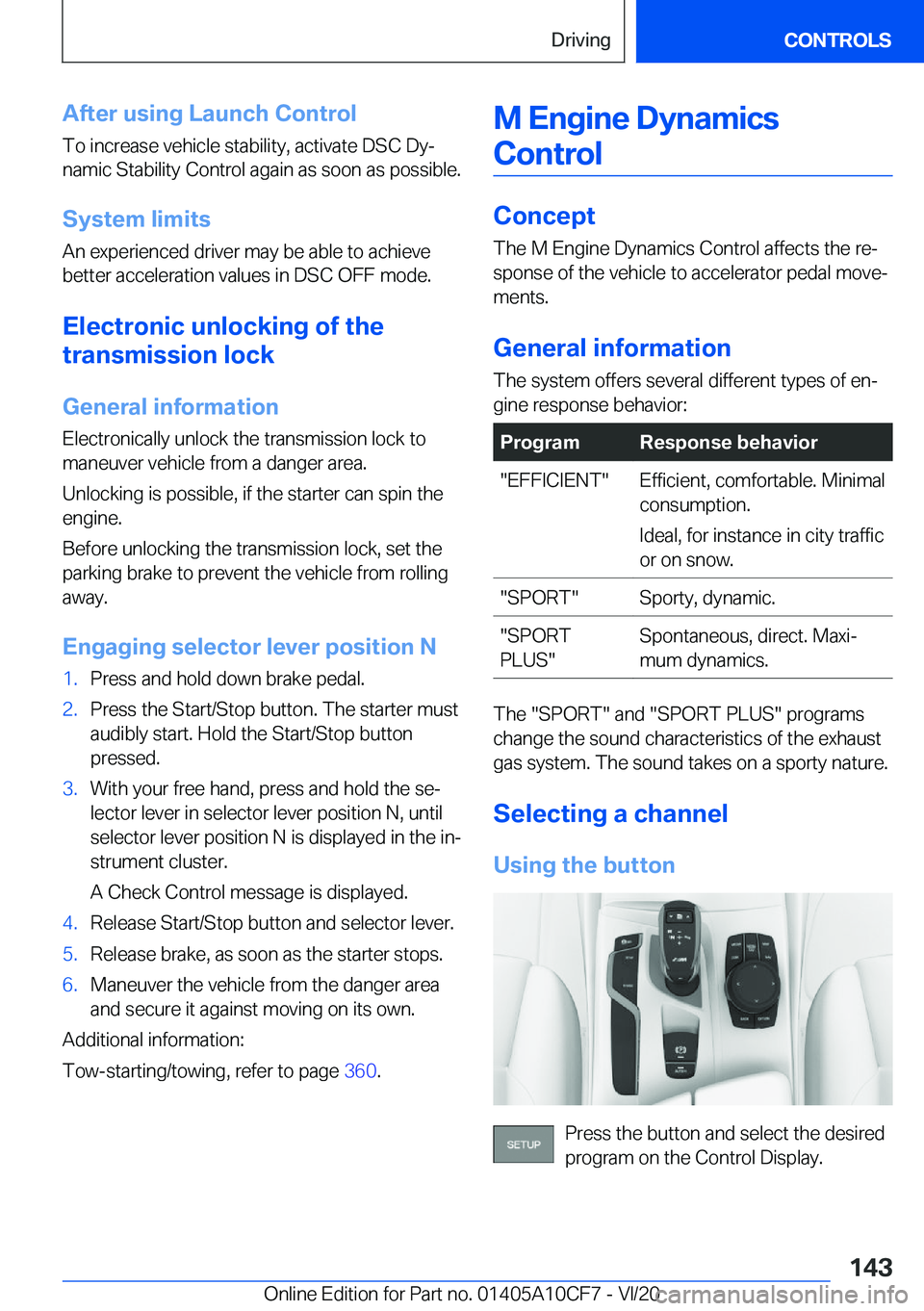 BMW M5 2021  Owners Manual �A�f�t�e�r��u�s�i�n�g��L�a�u�n�c�h��C�o�n�t�r�o�l�T�o��i�n�c�r�e�a�s�e��v�e�h�i�c�l�e��s�t�a�b�i�l�i�t�y�,��a�c�t�i�v�a�t�e��D�S�C��D�y#j
�n�a�m�i�c��S�t�a�b�i�l�i�t�y��C�o�n�t�r�o�l��a�g�