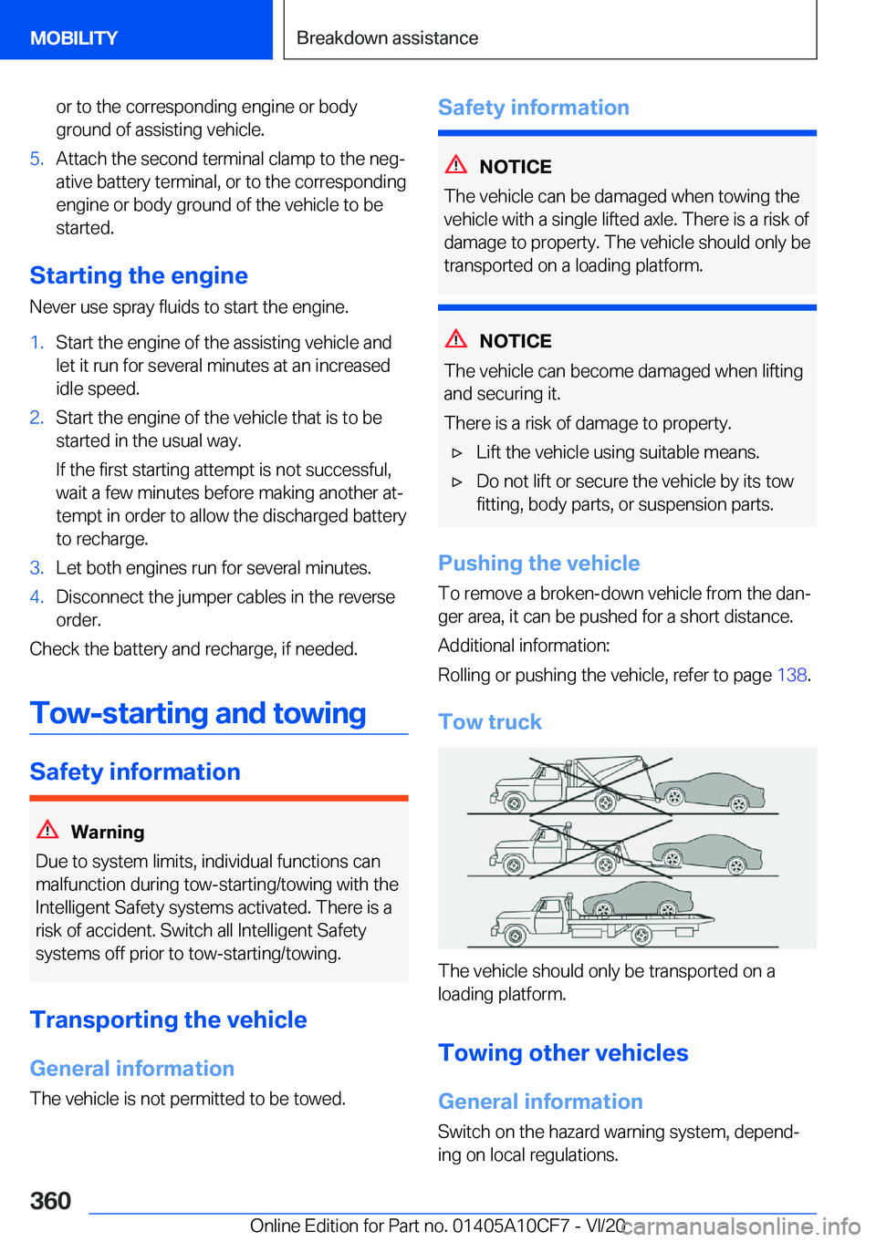 BMW M5 2021  Owners Manual �o�r��t�o��t�h�e��c�o�r�r�e�s�p�o�n�d�i�n�g��e�n�g�i�n�e��o�r��b�o�d�y
�g�r�o�u�n�d��o�f��a�s�s�i�s�t�i�n�g��v�e�h�i�c�l�e�.�5�.�A�t�t�a�c�h��t�h�e��s�e�c�o�n�d��t�e�r�m�i�n�a�l��c�l�a�m�