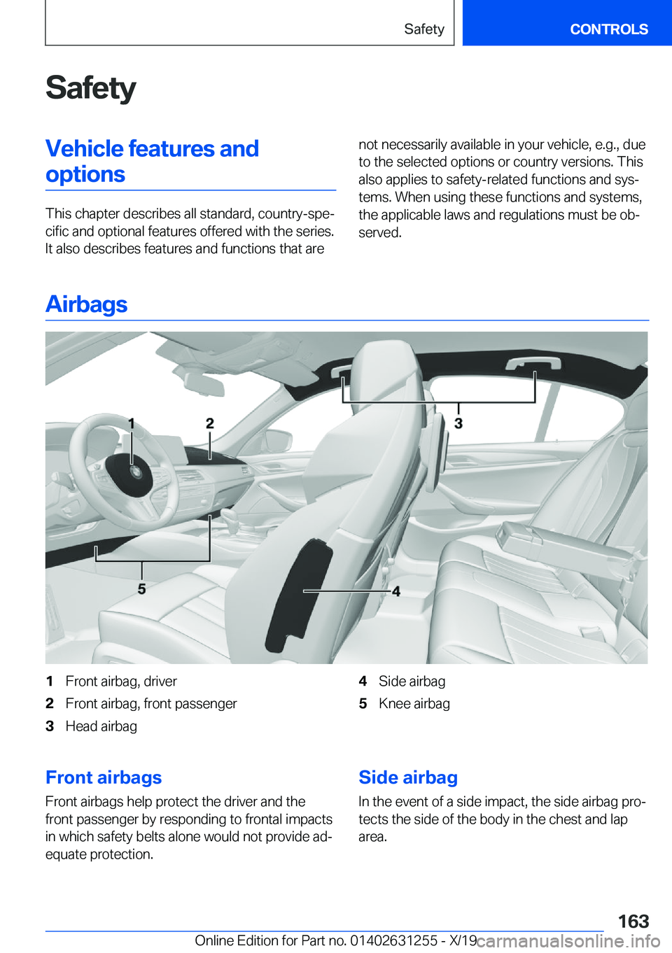 BMW M5 2020  Owners Manual �S�a�f�e�t�y�V�e�h�i�c�l�e��f�e�a�t�u�r�e�s��a�n�d�o�p�t�i�o�n�s
�T�h�i�s��c�h�a�p�t�e�r��d�e�s�c�r�i�b�e�s��a�l�l��s�t�a�n�d�a�r�d�,��c�o�u�n�t�r�y�-�s�p�e#j�c�i�f�i�c��a�n�d��o�p�t�i�o�n�a�