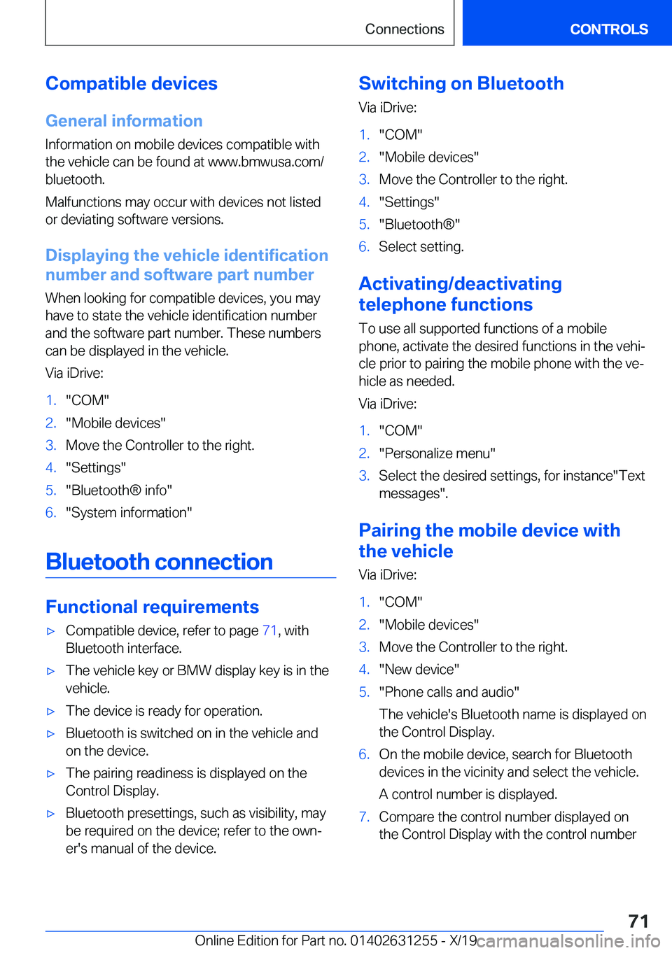 BMW M5 2020 Manual PDF �C�o�m�p�a�t�i�b�l�e��d�e�v�i�c�e�s�G�e�n�e�r�a�l��i�n�f�o�r�m�a�t�i�o�n
�I�n�f�o�r�m�a�t�i�o�n��o�n��m�o�b�i�l�e��d�e�v�i�c�e�s��c�o�m�p�a�t�i�b�l�e��w�i�t�h
�t�h�e��v�e�h�i�c�l�e��c�a�n��b