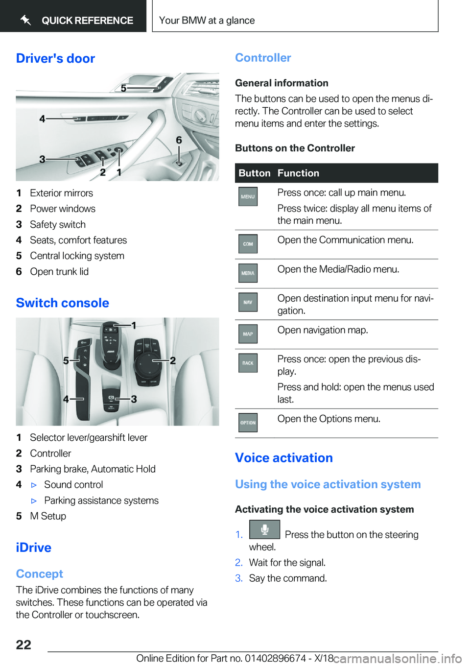 BMW M5 2019 Owners Manual �D�r�i�v�e�r�'�s��d�o�o�r�1�E�x�t�e�r�i�o�r��m�i�r�r�o�r�s�2�P�o�w�e�r��w�i�n�d�o�w�s�3�S�a�f�e�t�y��s�w�i�t�c�h�4�S�e�a�t�s�,��c�o�m�f�o�r�t��f�e�a�t�u�r�e�s�5�C�e�n�t�r�a�l��l�o�c�k�i�n�g