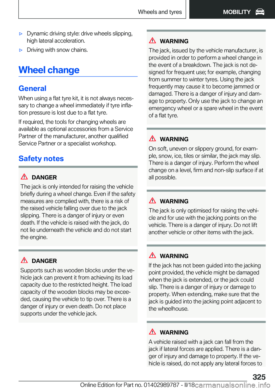 BMW M5 2018  Owners Manual 'x�D�y�n�a�m�i�c��d�r�i�v�i�n�g��s�t�y�l�e�:��d�r�i�v�e��w�h�e�e�l�s��s�l�i�p�p�i�n�g�,�h�i�g�h��l�a�t�e�r�a�l��a�c�c�e�l�e�r�a�t�i�o�n�.'x�D�r�i�v�i�n�g��w�i�t�h��s�n�o�w��c�h�a�i�n