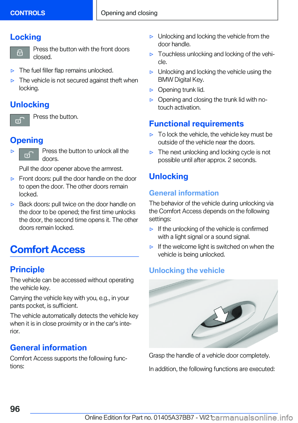 BMW M8 2022  Owners Manual �L�o�c�k�i�n�g�P�r�e�s�s��t�h�e��b�u�t�t�o�n��w�i�t�h��t�h�e��f�r�o�n�t��d�o�o�r�s�c�l�o�s�e�d�.'x�T�h�e��f�u�e�l��f�i�l�l�e�r��f�l�a�p��r�e�m�a�i�n�s��u�n�l�o�c�k�e�d�.'x�T�h�e��v