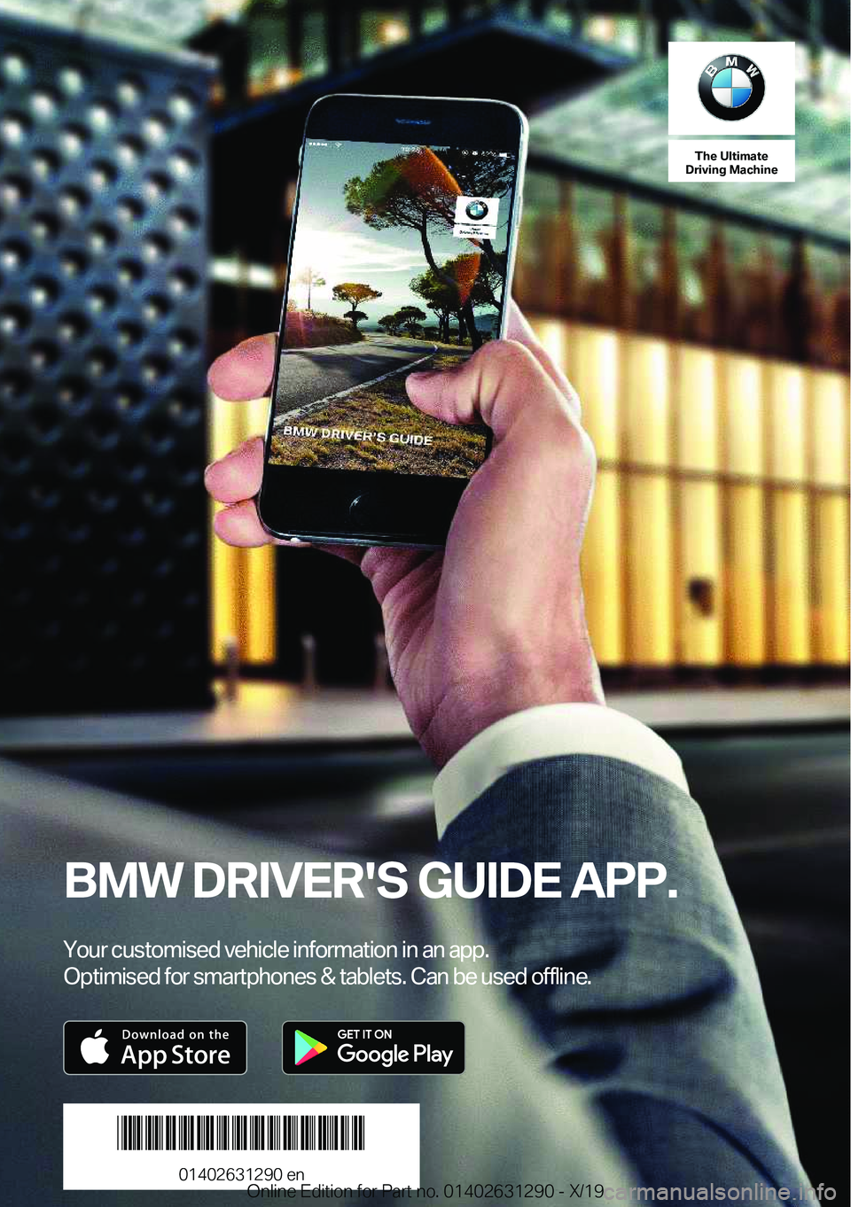 BMW M8 2020  Owners Manual �T�h�e��U�l�t�i�m�a�t�e
�D�r�i�v�i�n�g��M�a�c�h�i�n�e
�B�M�W��D�R�I�V�E�R�'�S��G�U�I�D�E��A�P�P�.
�Y�o�u�r��c�u�s�t�o�m�i�s�e�d��v�e�h�i�c�l�e��i�n�f�o�r�m�a�t�i�o�n��i�n��a�n��a�p�p��