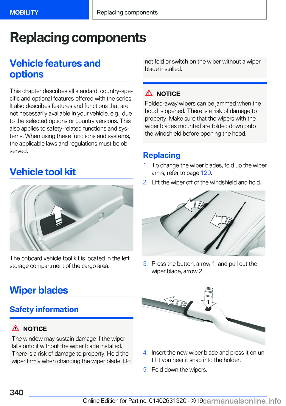 BMW M8 COUPE 2020  Owners Manual �R�e�p�l�a�c�i�n�g��c�o�m�p�o�n�e�n�t�s�V�e�h�i�c�l�e��f�e�a�t�u�r�e�s��a�n�d�o�p�t�i�o�n�s
�T�h�i�s��c�h�a�p�t�e�r��d�e�s�c�r�i�b�e�s��a�l�l��s�t�a�n�d�a�r�d�,��c�o�u�n�t�r�y�-�s�p�e#j�c�i�f�