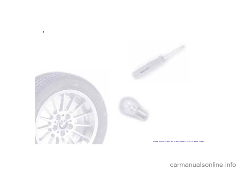 BMW SPORT WAGON 2001 Owners Manual
8n BMW SPORT WAGON 2001 Owners Manual
8n