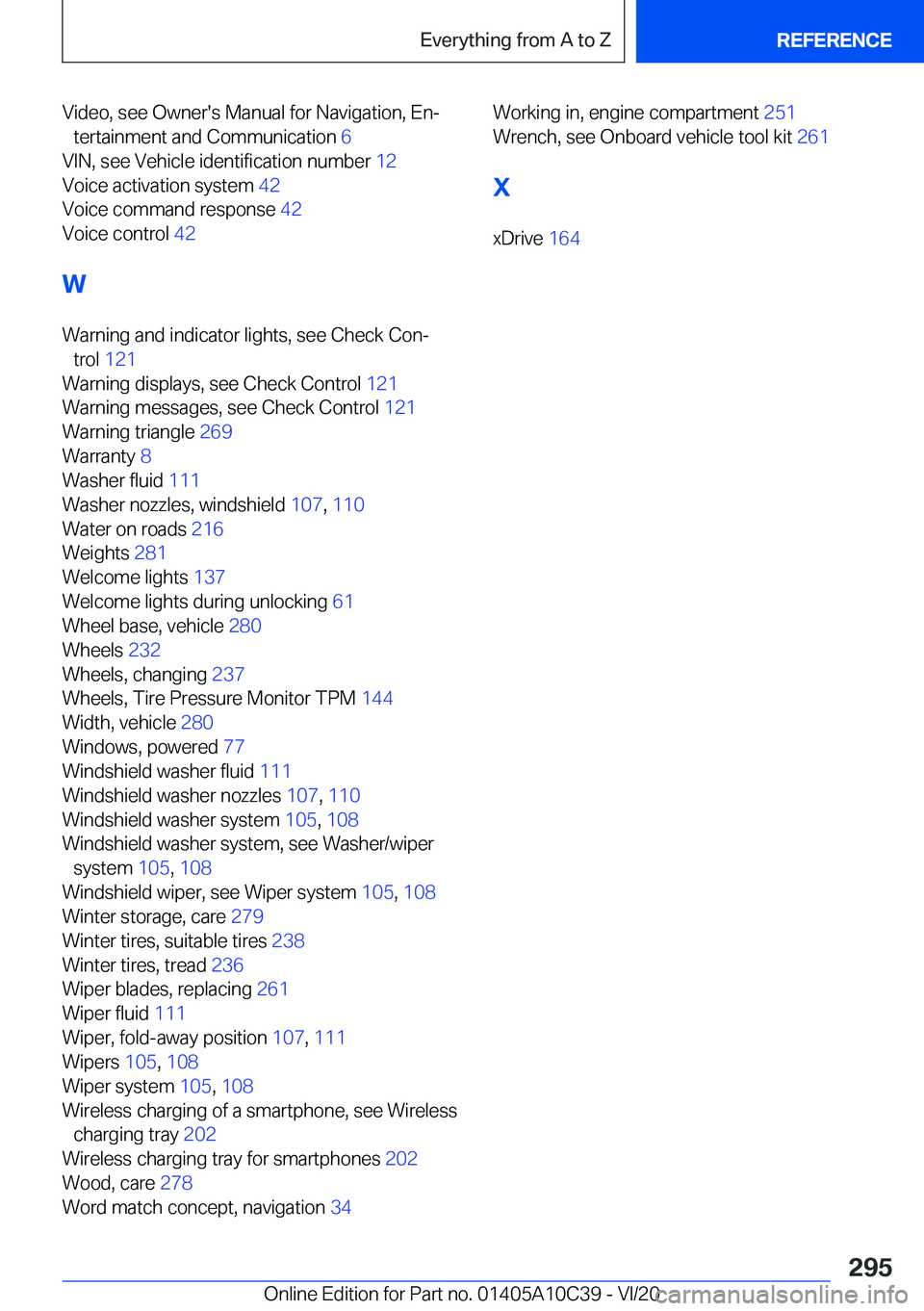 BMW X1 2021  Owners Manual �V�i�d�e�o�,��s�e�e��O�w�n�e�r�'�s��M�a�n�u�a�l��f�o�r��N�a�v�i�g�a�t�i�o�n�,��E�n#j�t�e�r�t�a�i�n�m�e�n�t��a�n�d��C�o�m�m�u�n�i�c�a�t�i�o�n� �6�
�V�I�N�,��s�e�e��V�e�h�i�c�l�e��i�d�e