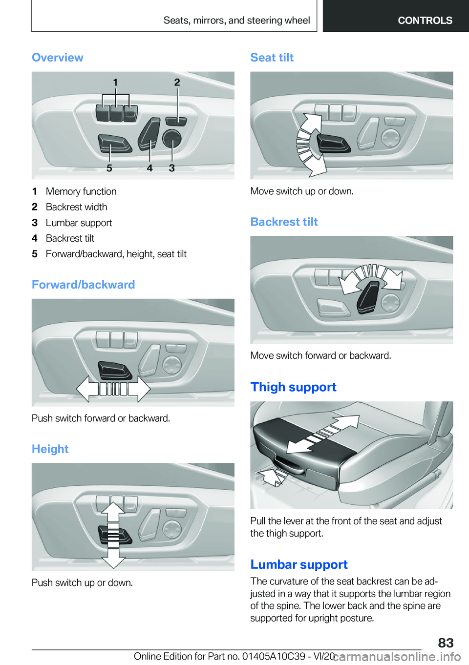 BMW X1 2021 Manual Online �O�v�e�r�v�i�e�w�1�M�e�m�o�r�y��f�u�n�c�t�i�o�n�2�B�a�c�k�r�e�s�t��w�i�d�t�h�3�L�u�m�b�a�r��s�u�p�p�o�r�t�4�B�a�c�k�r�e�s�t��t�i�l�t�5�F�o�r�w�a�r�d�/�b�a�c�k�w�a�r�d�,��h�e�i�g�h�t�,��s�e�a�t�