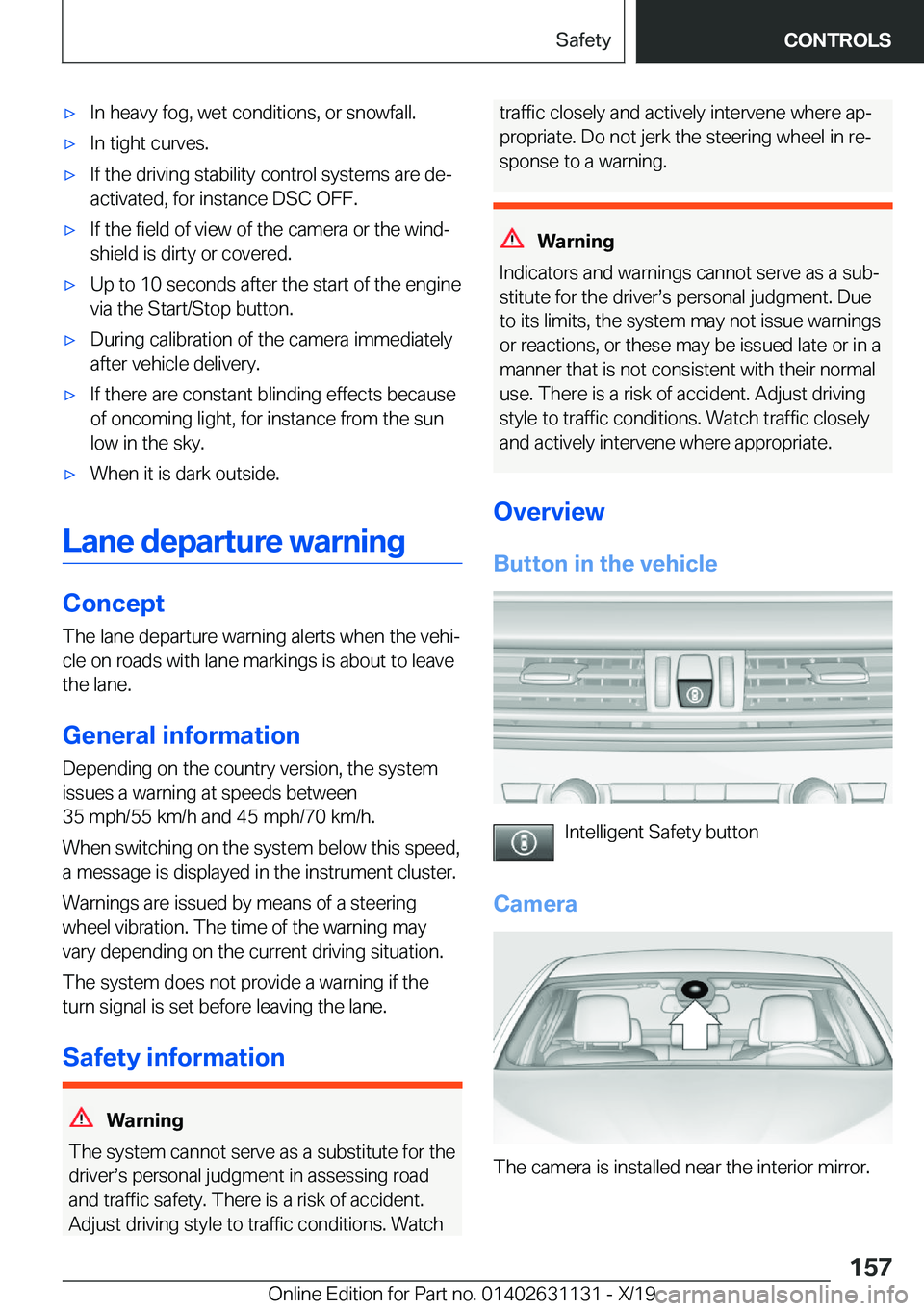 BMW X1 2020  Owners Manual 'x�I�n��h�e�a�v�y��f�o�g�,��w�e�t��c�o�n�d�i�t�i�o�n�s�,��o�r��s�n�o�w�f�a�l�l�.'x�I�n��t�i�g�h�t��c�u�r�v�e�s�.'x�I�f��t�h�e��d�r�i�v�i�n�g��s�t�a�b�i�l�i�t�y��c�o�n�t�r�o�l�