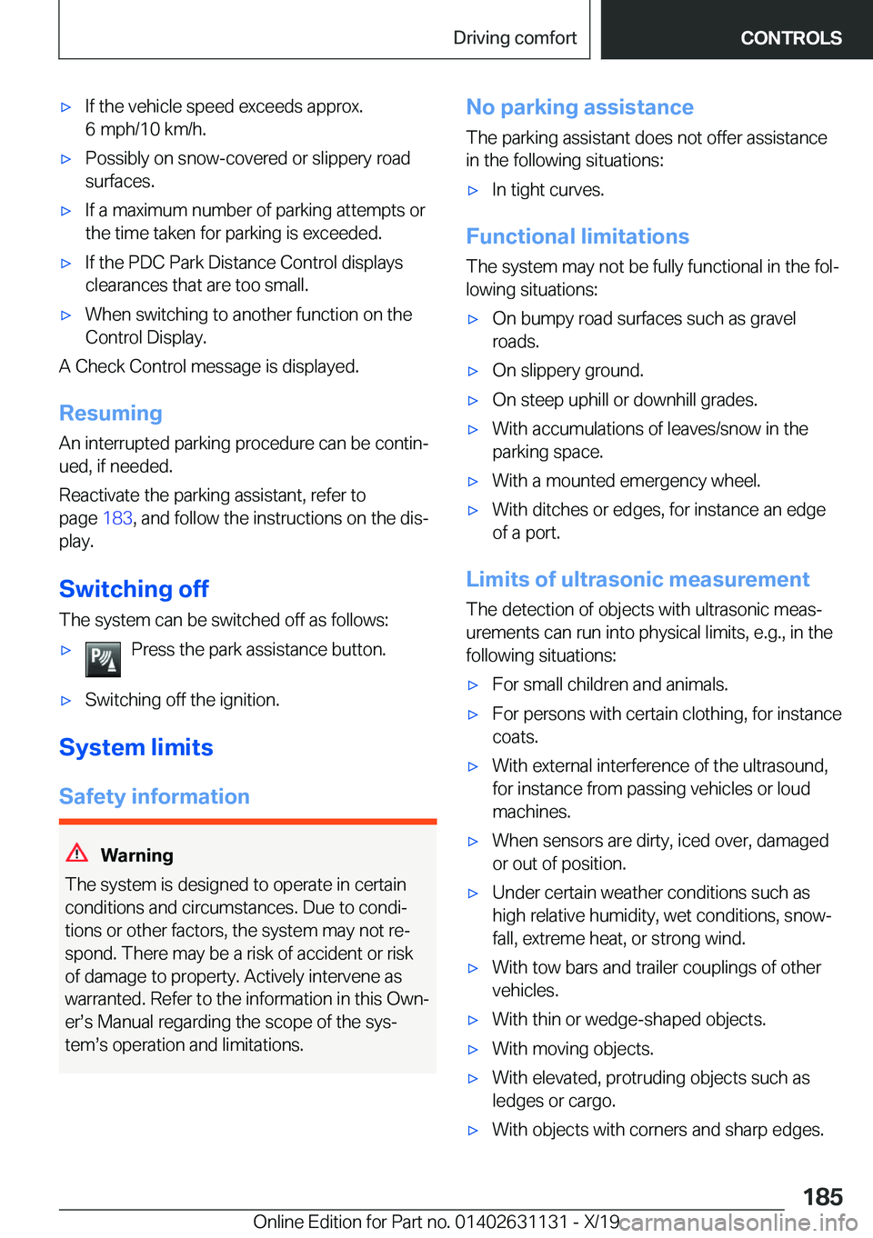 BMW X1 2020  Owners Manual 'x�I�f��t�h�e��v�e�h�i�c�l�e��s�p�e�e�d��e�x�c�e�e�d�s��a�p�p�r�o�x�.
�6��m�p�h�/�1�0��k�m�/�h�.'x�P�o�s�s�i�b�l�y��o�n��s�n�o�w�-�c�o�v�e�r�e�d��o�r��s�l�i�p�p�e�r�y��r�o�a�d
�s�u