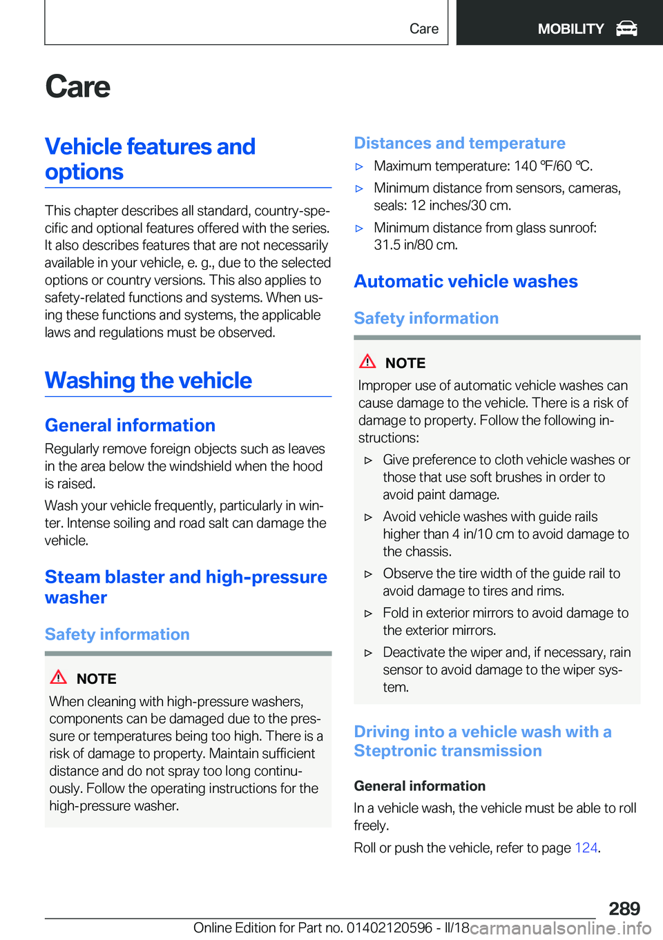 BMW X1 2018  Owners Manual �C�a�r�e�V�e�h�i�c�l�e��f�e�a�t�u�r�e�s��a�n�d�o�p�t�i�o�n�s
�T�h�i�s� �c�h�a�p�t�e�r� �d�e�s�c�r�i�b�e�s� �a�l�l� �s�t�a�n�d�a�r�d�,� �c�o�u�n�t�r�y�-�s�p�ej�c�i�f�i�c� �a�n�d� �o�p�t�i�o�n�a�l� �