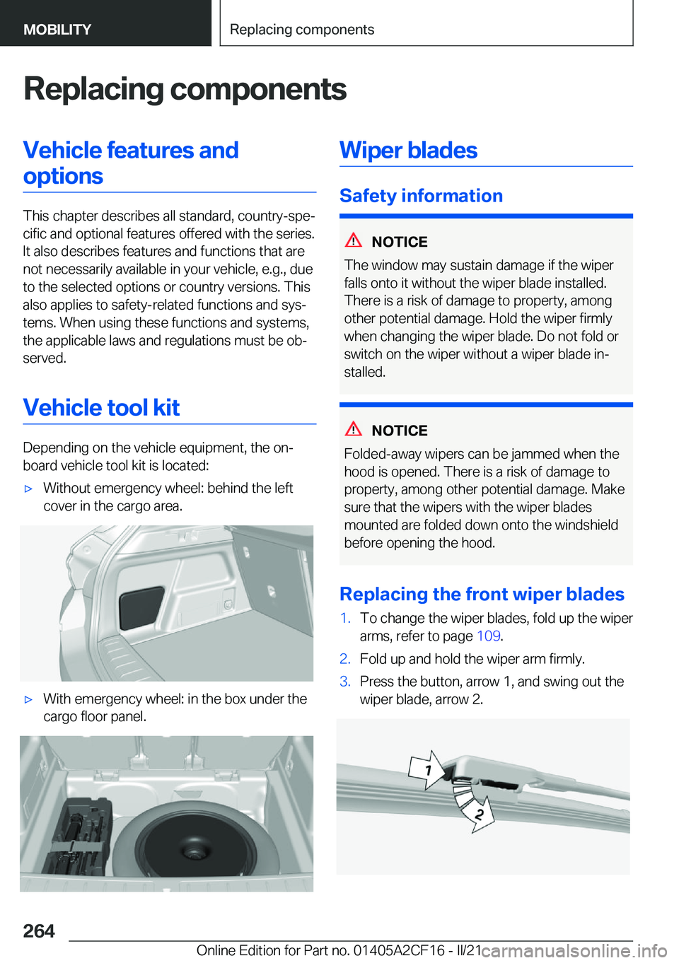 BMW X2 2022  Owners Manual �R�e�p�l�a�c�i�n�g��c�o�m�p�o�n�e�n�t�s�V�e�h�i�c�l�e��f�e�a�t�u�r�e�s��a�n�d�o�p�t�i�o�n�s
�T�h�i�s��c�h�a�p�t�e�r��d�e�s�c�r�i�b�e�s��a�l�l��s�t�a�n�d�a�r�d�,��c�o�u�n�t�r�y�-�s�p�e#j�c�i�f�
