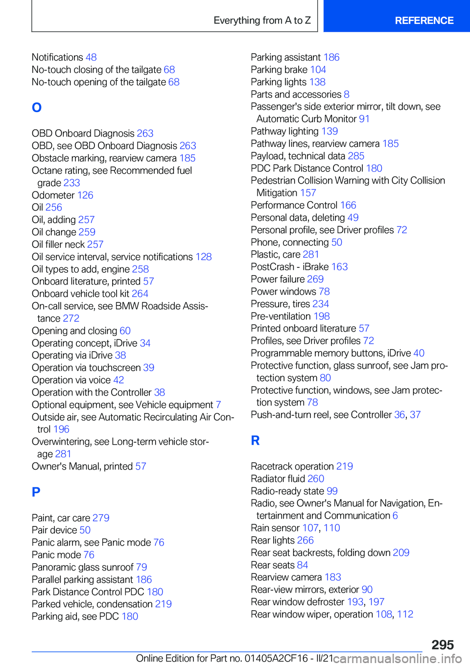 BMW X2 2022  Owners Manual �N�o�t�i�f�i�c�a�t�i�o�n�s��4�8�
�N�o�-�t�o�u�c�h��c�l�o�s�i�n�g��o�f��t�h�e��t�a�i�l�g�a�t�e� �6�8�
�N�o�-�t�o�u�c�h��o�p�e�n�i�n�g��o�f��t�h�e��t�a�i�l�g�a�t�e� �6�8�
�O �O�B�D��O�n�b