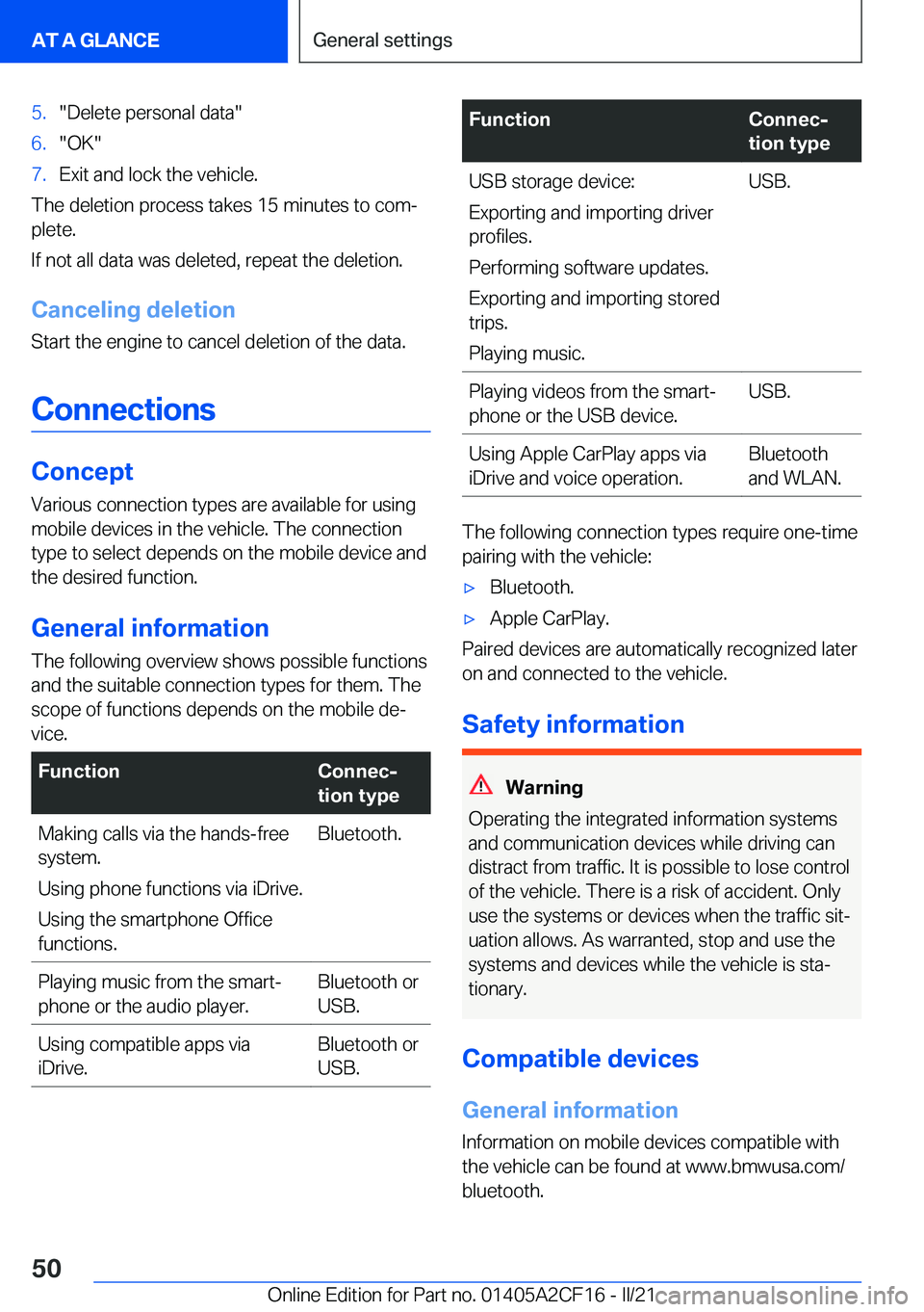 BMW X2 2022 Service Manual �5�.�"�D�e�l�e�t�e��p�e�r�s�o�n�a�l��d�a�t�a�"�6�.�"�O�K�"�7�.�E�x�i�t��a�n�d��l�o�c�k��t�h�e��v�e�h�i�c�l�e�.
�T�h�e��d�e�l�e�t�i�o�n��p�r�o�c�e�s�s��t�a�k�e�s��1�5��m�i�n�