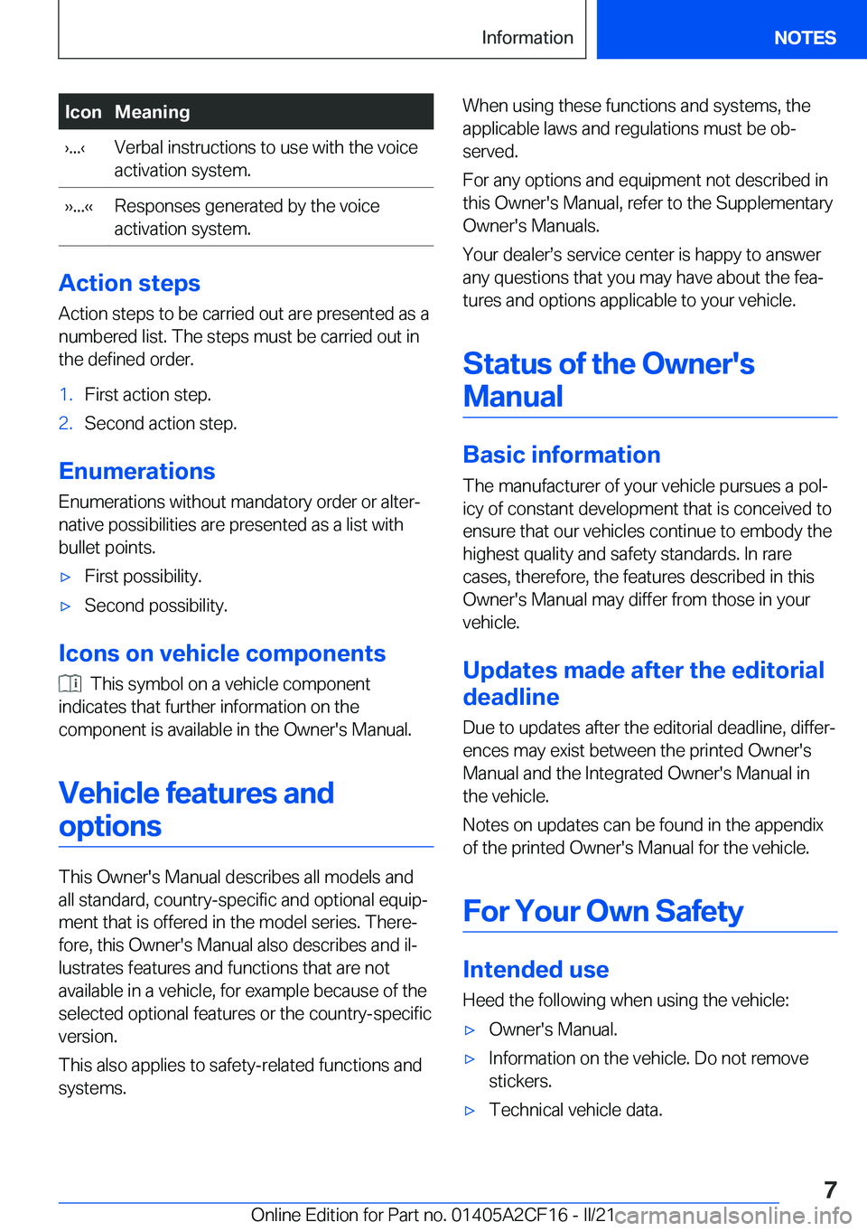 BMW X2 2022  Owners Manual �I�c�o�n�M�e�a�n�i�n�g#